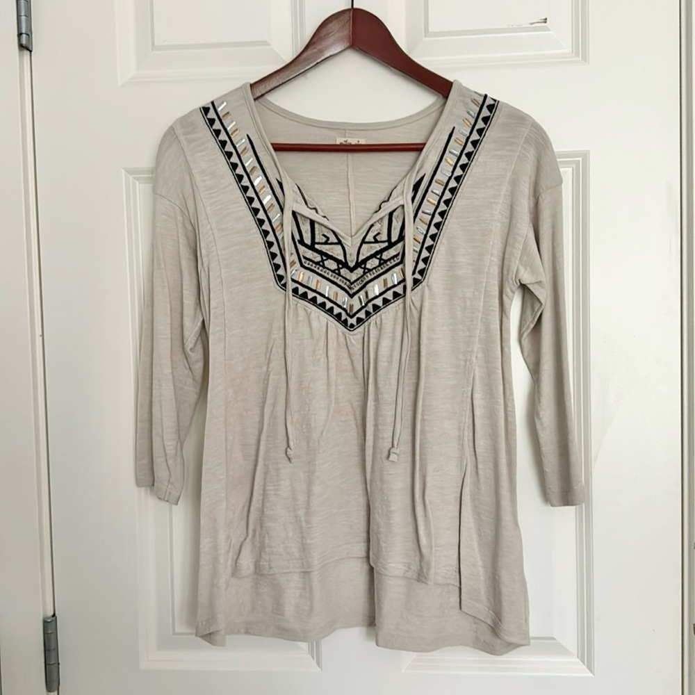 Hollister Beaded Tunic Top
